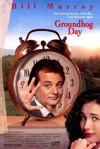 Bill Murray and Andie MacDowell in Groundhog Day (1993)