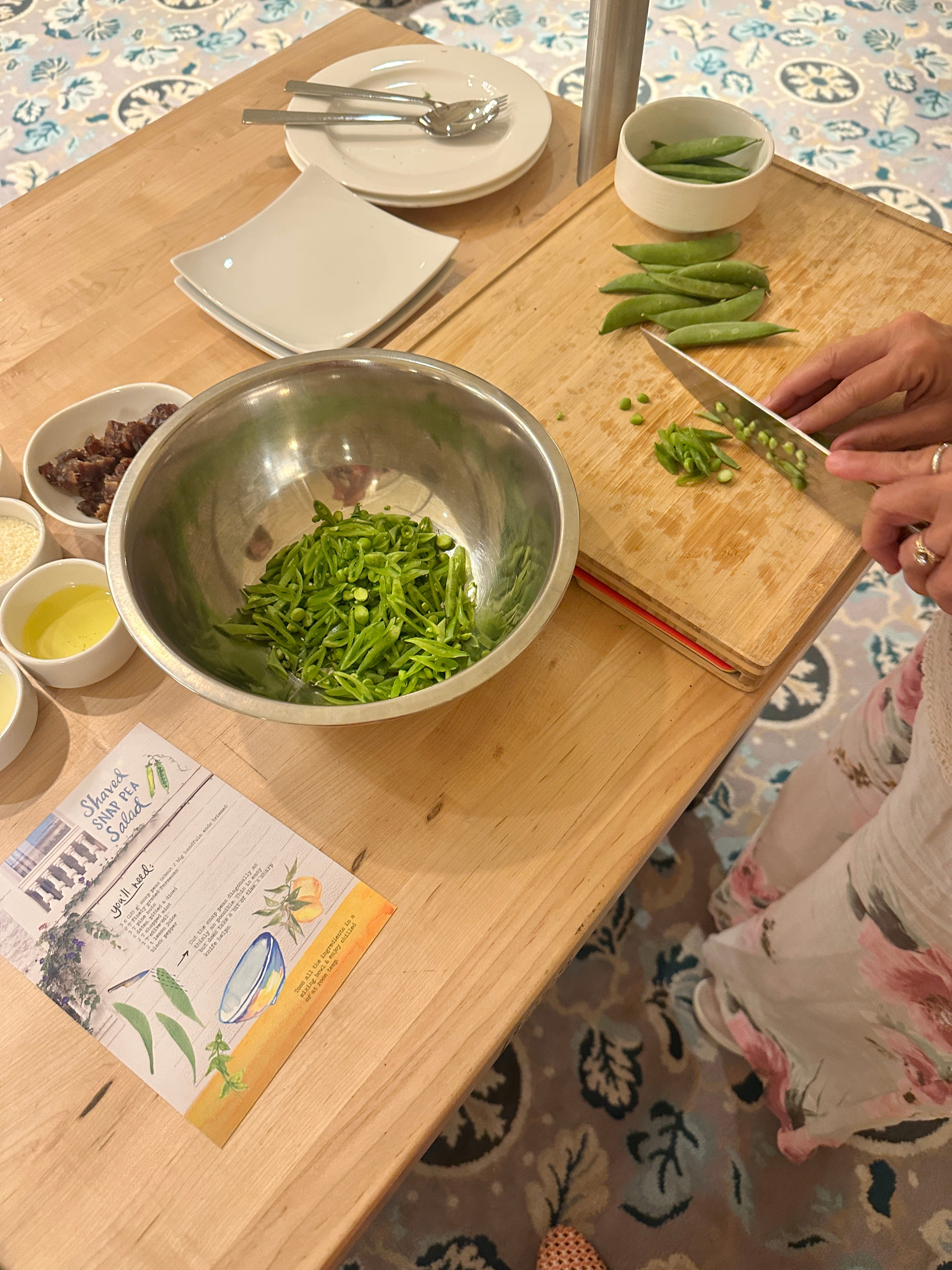 Asparagus Tart + Snap Pea Salad