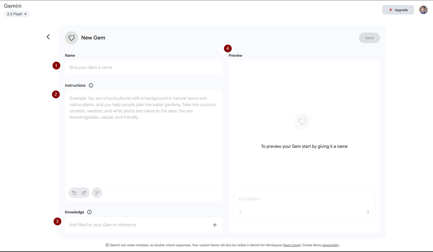 Showcasing the New Gem UI from Gemini