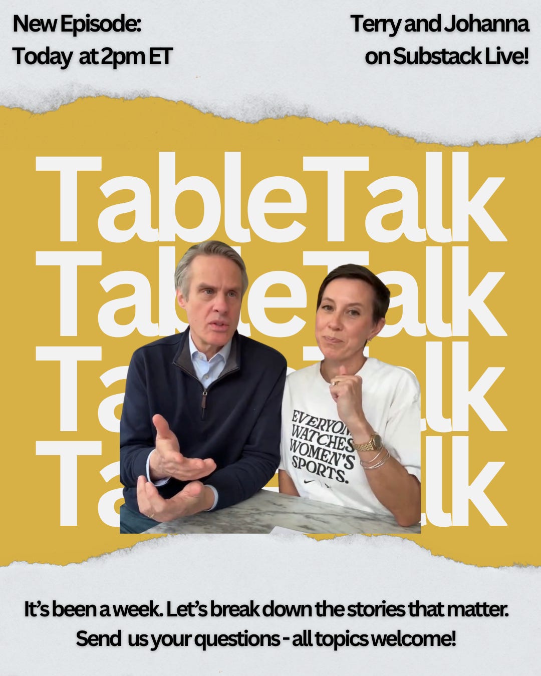 TABLE TALK STARTING LIVE NOW