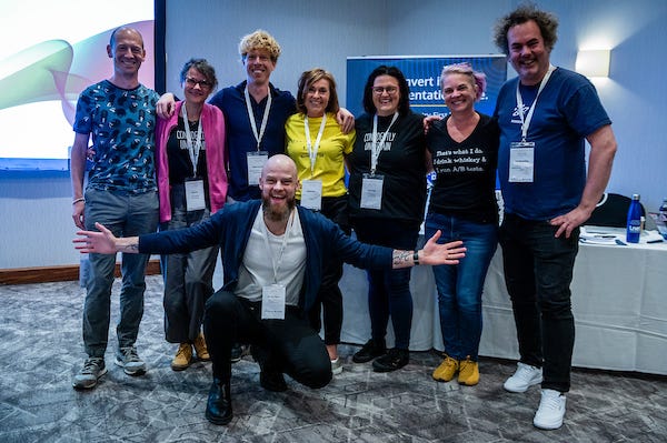 Mentors with Jackie - left to right: Lukas, Els, Ruben, Jackie, Abi, Kelly, Ton - front row: Michael