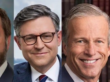 White House admits Mike Johnson and John Thune are Trump puppets