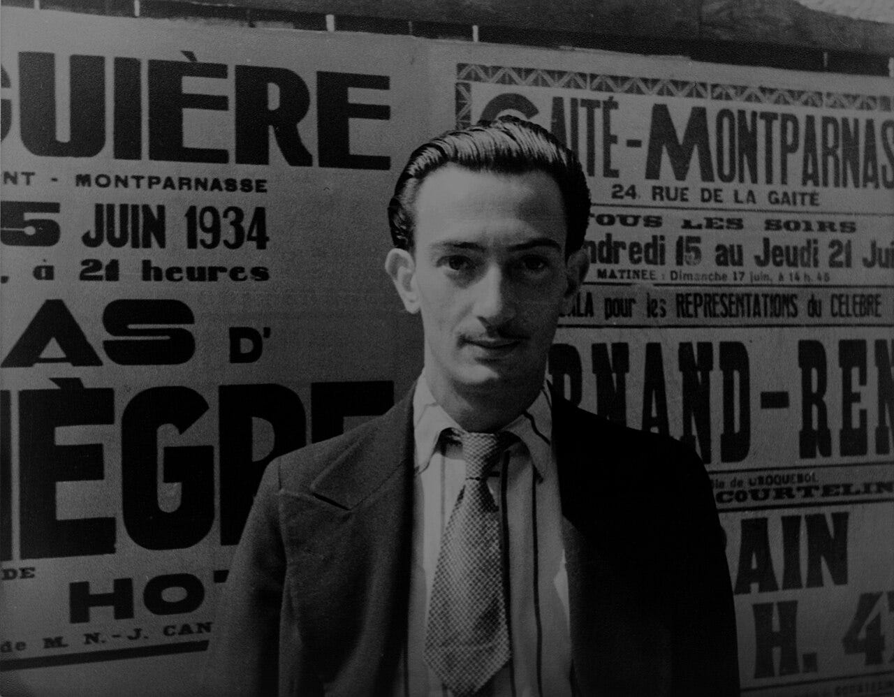 Salvador Dali photographed in Paris Salvador Dali photographed in Paris
