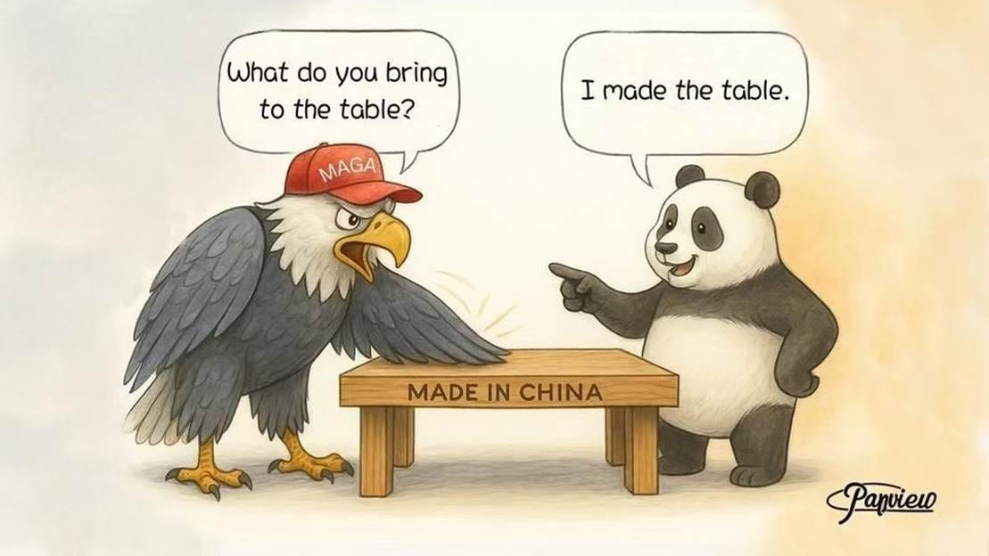 A cartoon of a bird pointing at a table with a panda

AI-generated content may be incorrect.