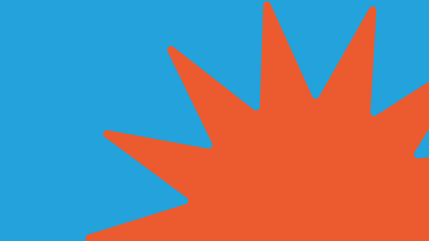 Orange star on blue background. Orange star on blue background.