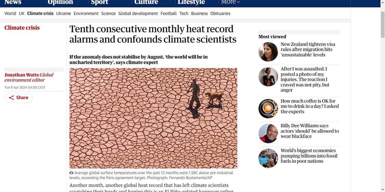 Hunga Tonga Denial Syndrome (HTDS) Update: Guardian Says We're Headed For 'Uncharted Territory'