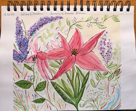 Beginning 12/26, I painted everyday for 12 days.