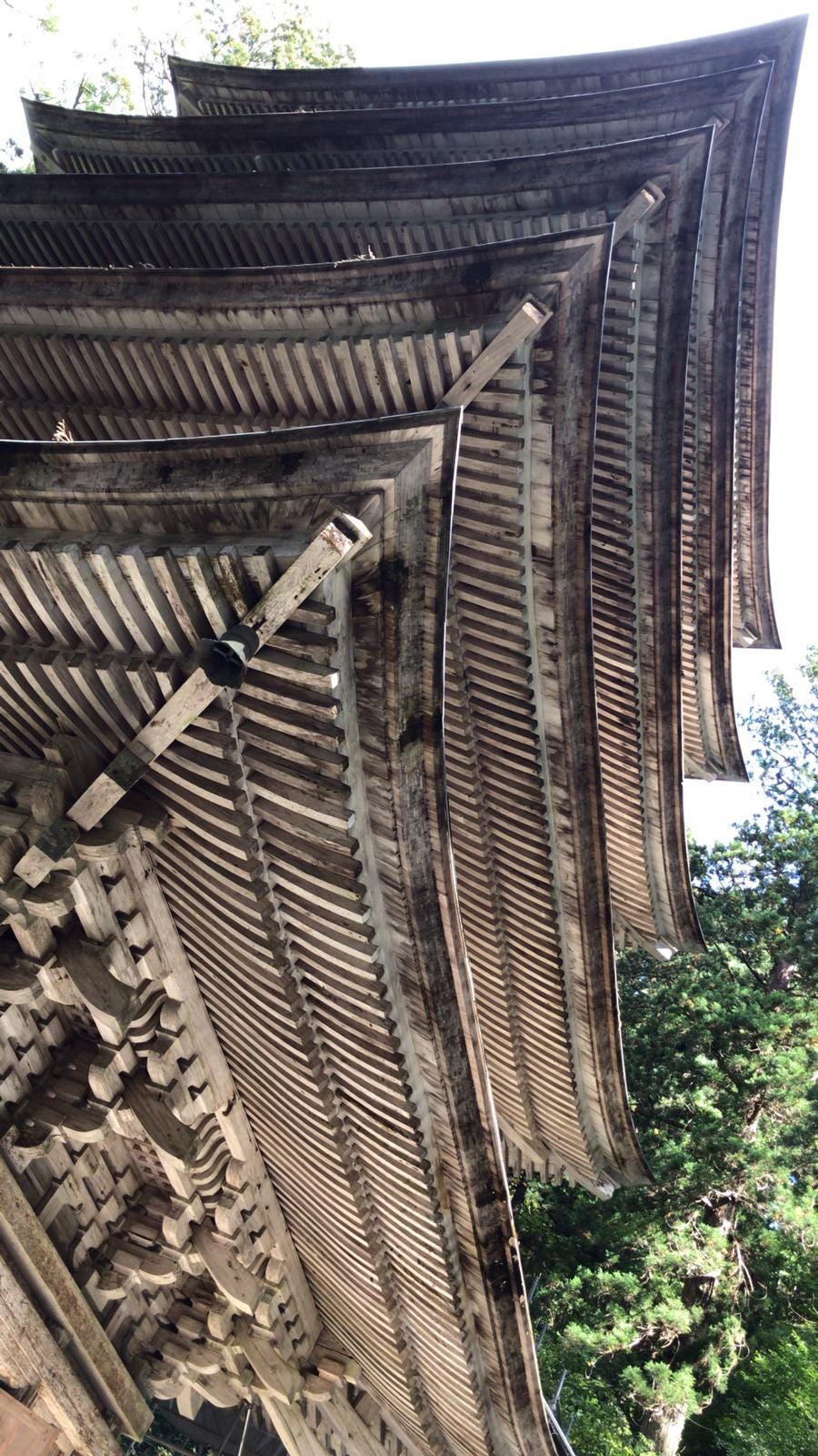 Dewa Sanzan, Yamagata, Japan Tempel aus Holz Dewa Sanzan, Yamagata, Japan Tempel aus Holz