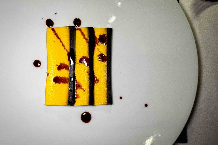 Creme Caramel of Parmigiano Reggiano (Riccardo Forapani); Duck Liver Mahalabia (Beñat Alonso)