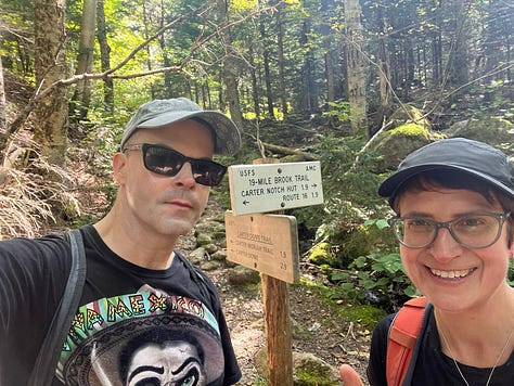 Hiking Trip NH Chemin des Dames Mt. Adams King Ravine Trail Lowe's Path Mt. Moriah Summit