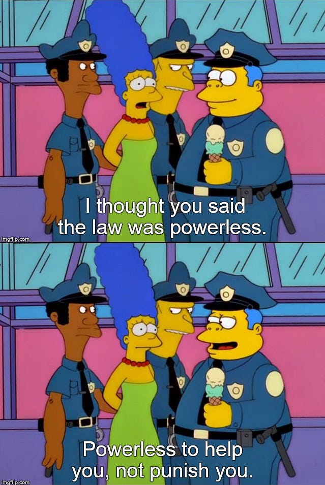 the law | The Simpsons | Know Your Meme