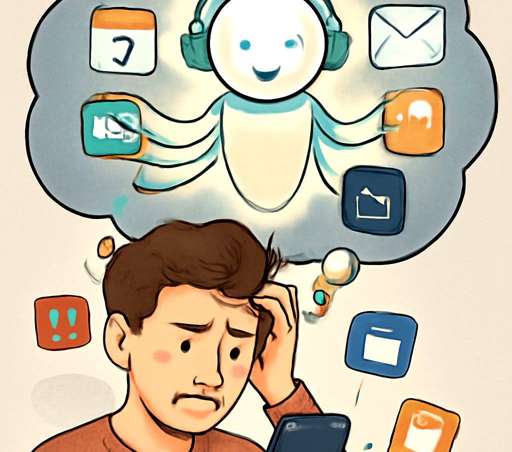 A consumer expecting their device to work as a capable assistant but facing isolated apps requiring manual integration.