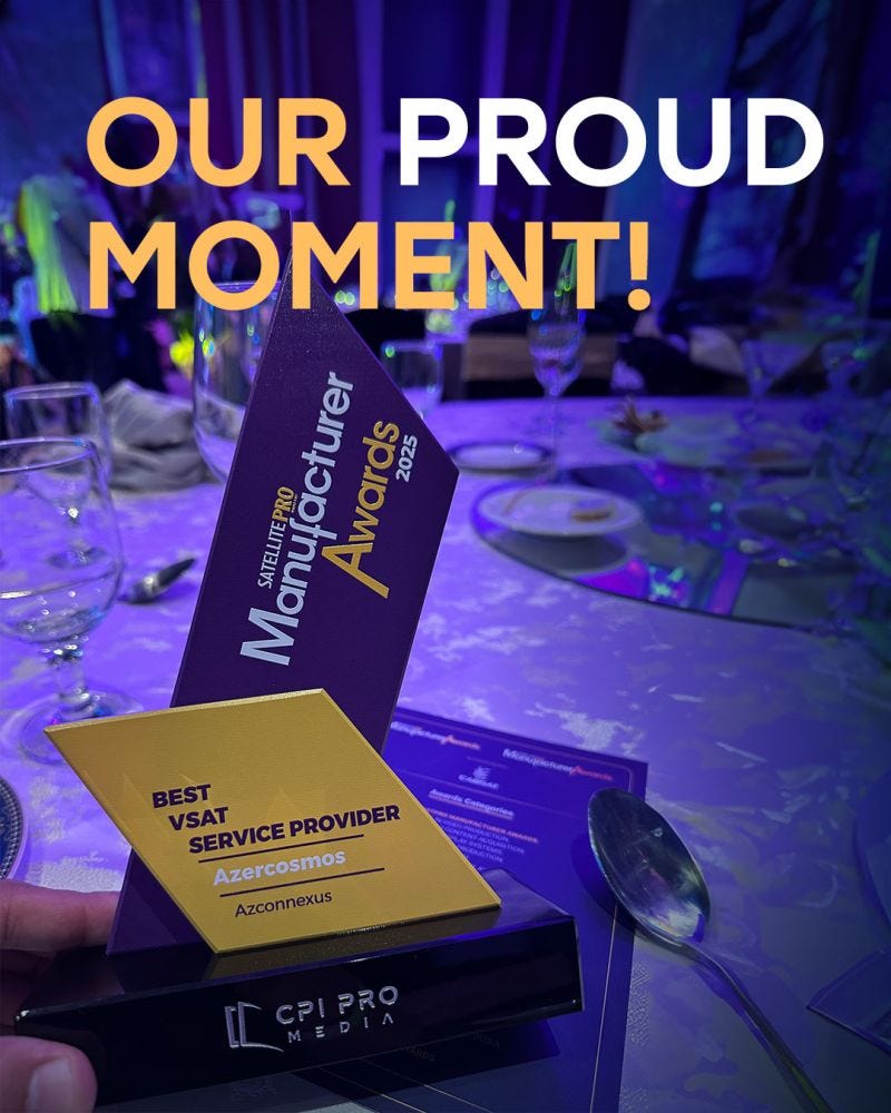 Azercosmos' innovative product Azconnexus won the best VSAT Service… |  Azercosmos