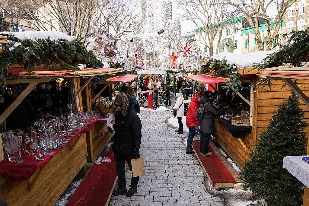The German Christmas markets of Quebec City, Quebec, Canada. The German Christmas markets of Quebec City, Quebec, Canada.