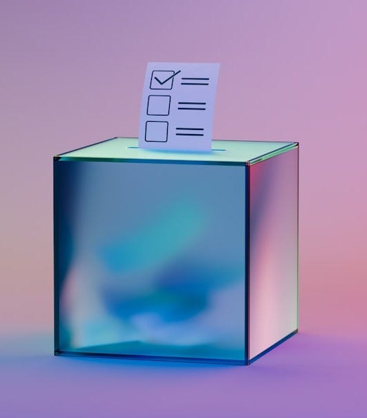 A box with a piece of paper sticking out of it