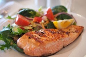 salmon dinner plate