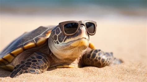 cute turtle with sunglasses 22394748 Stock Photo at Vecteezy