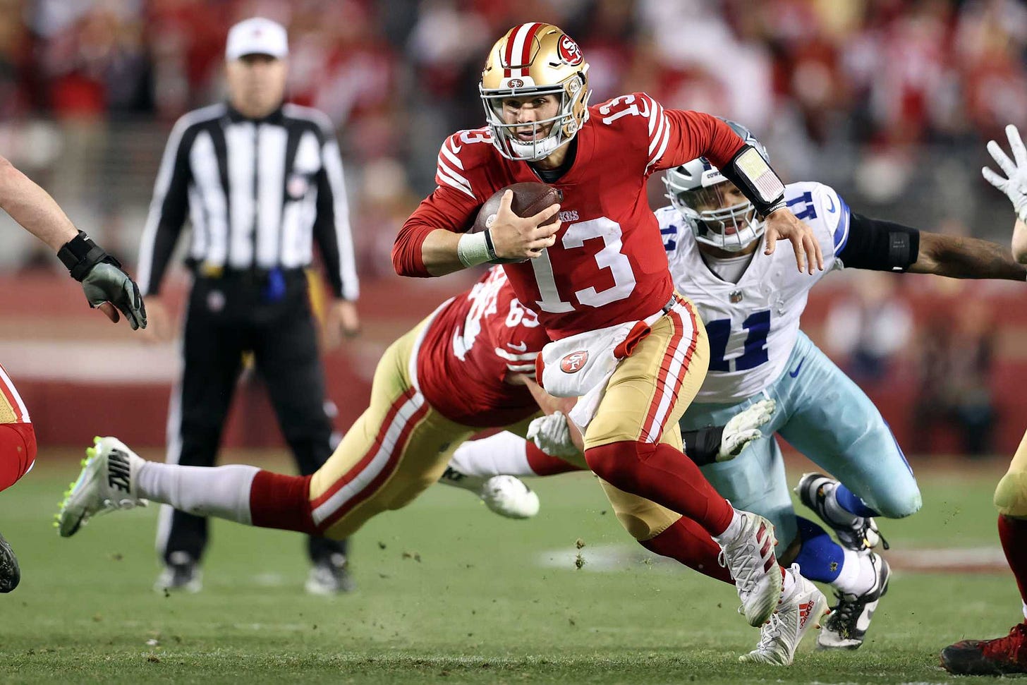 Less Brock Purdy magic, but 49ers made more than enough to put Cowboys away