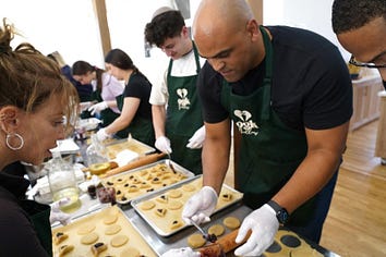 Colin preparing food