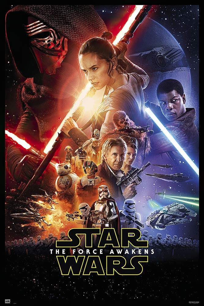 Amazon.com: Star Wars: Episode VII - The Force Awakens - Movie Poster  (Regular Style) (Size: 24" x 36"): Posters & Prints