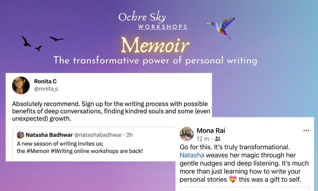 Ochre Sky Circle and Memoir Writing Workshop - new dates announced 