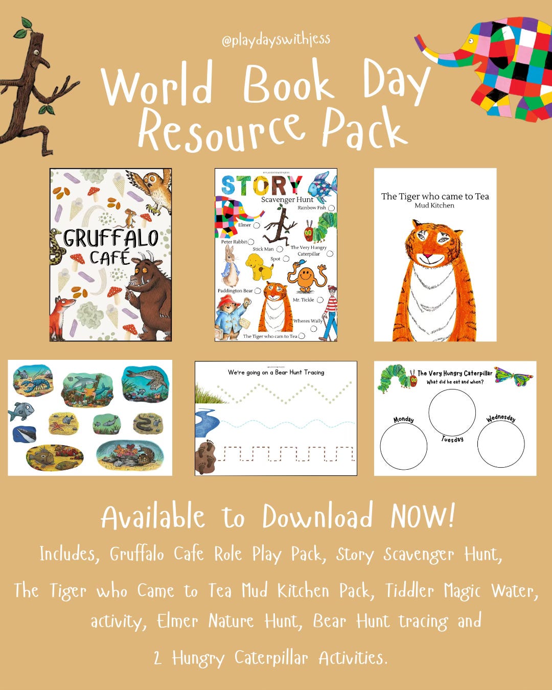 World Book Day Resource Pack! - Play Days With Jess