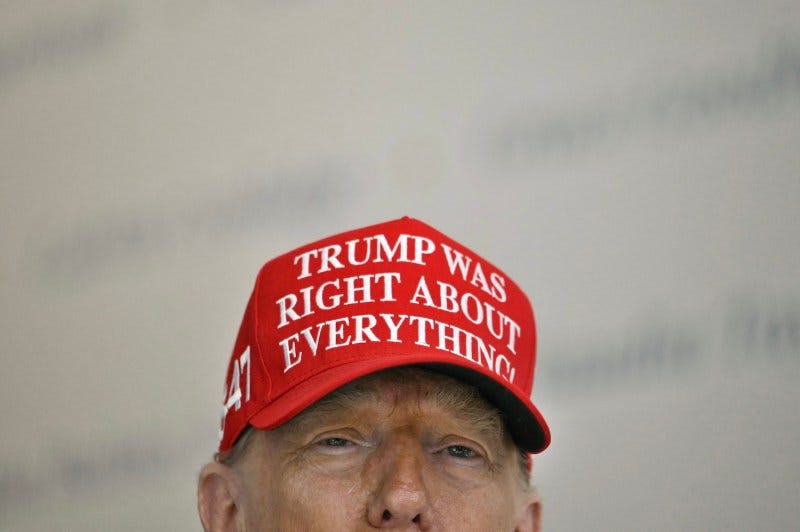 U.S. President Donald Trump speaks at "The People's House," a White House immersive experience across the street from the Eisenhower Executive Office Building, during a tour in Washington, D.C.
