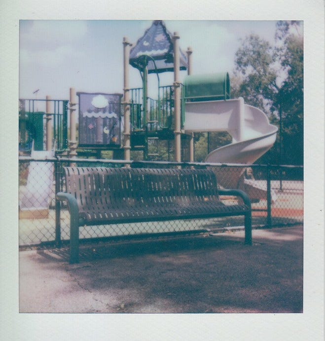 Polaroid of the Revenue Street park in New Homestead.