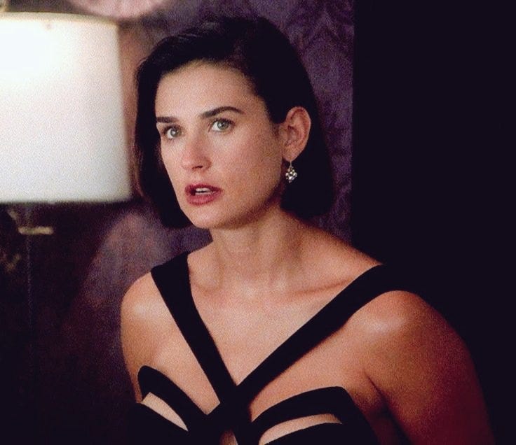 black dress indecent proposal 1990s 