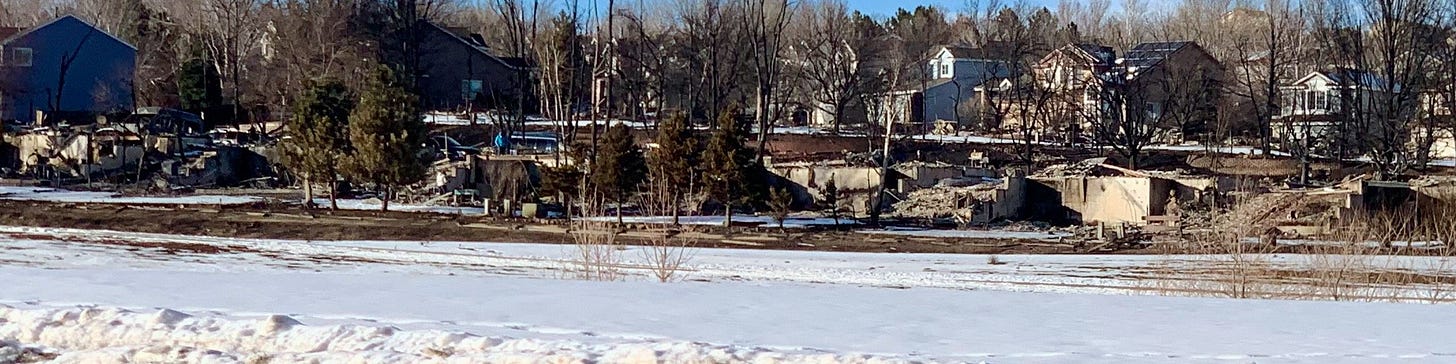 Burned out foundations near Superior Community Park. Burned out foundations near Superior Community Park.