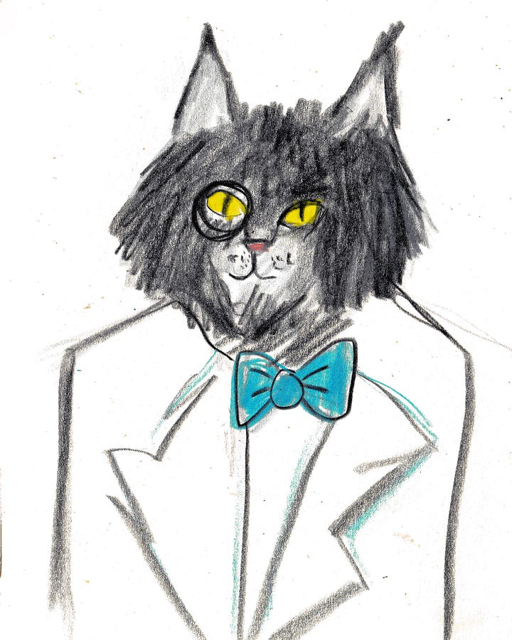 cat portrait sketches by Beth Spencer