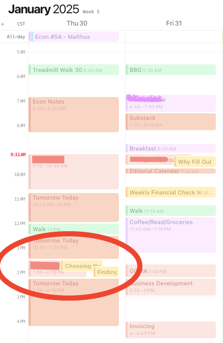 Notion calendar