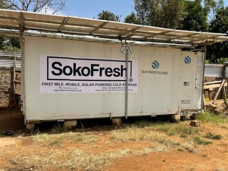A SokoFresh solar-powered cold storage facility.