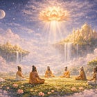 The astral realms of Maharloka, Janaloka, Tapoloka, and Satyaloka