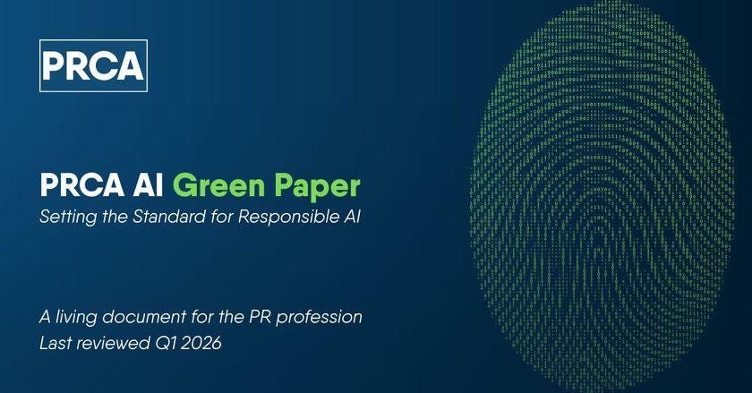 PRCA green paper on setting the standard for responsible AI