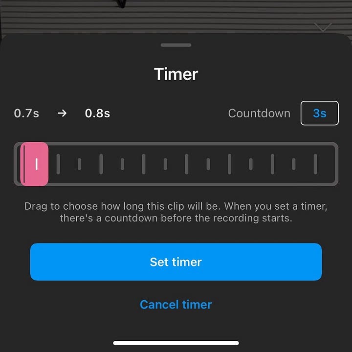Screenshots of Instagram stop motion 
