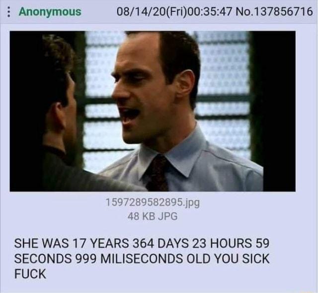 Wow, that's hecking problematic, chud. Don't you know that the age of  consent for women is 30 and above?" : r/greentext