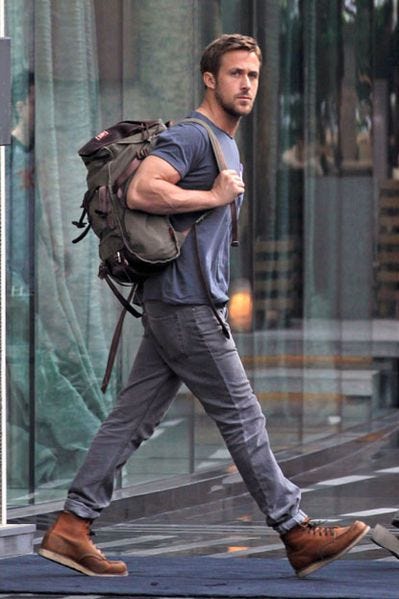 Gosling rocking red wing moc toes Gosling rocking red wing moc toes