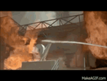Office Space scene of fire with Milton retreating guiltily