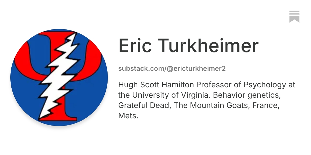 Eric Turkheimer | Substack
