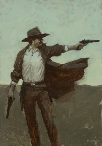 A Pinterest pin added by eneesaydinn on Oct 20, 2024. The author is Enes Aydın. May present: cowboy, art, gunfighter.