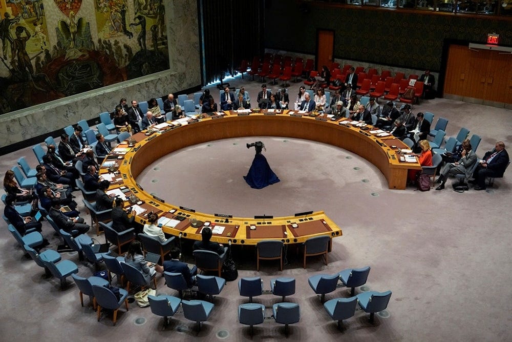 The Security Council meets at the United Nations headquarters, Tuesday, July 2, 2024. (AP Photo/Julia Nikhinson) The Security Council meets at the United Nations headquarters, Tuesday, July 2, 2024. (AP Photo/Julia Nikhinson)