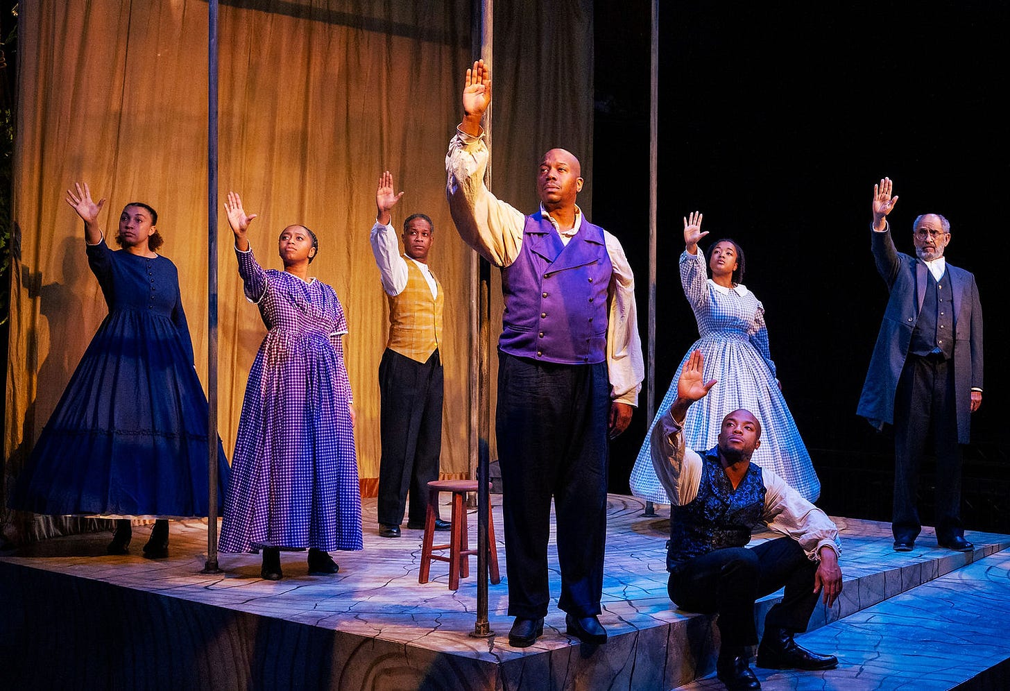 A scene from Quintessence Theatre Group's 2024 Production of Father Comes Home from the Wars. 