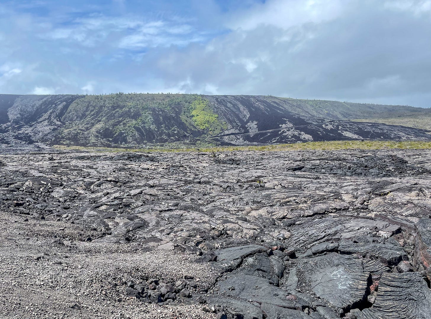 View of lava flow from the Chain of Volcanoes Scenic Road View of lava flow from the Chain of Volcanoes Scenic Road