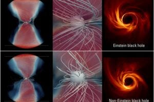 At the current resolution of telescopes, black holes predicted by different theories of gravity still look very similar. Future telescopes will make the differences more visible, making it possible to distinguish Einstein's black holes from others.
