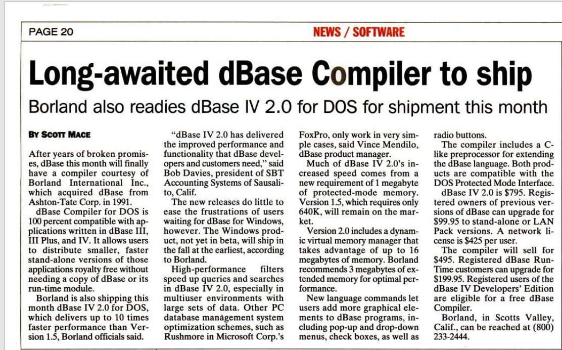 The Rise, Fall, and Surprising Survival of dBase