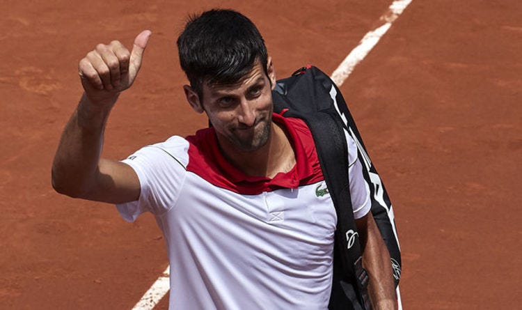 novak djokovic beats off kei nishikori madrid open 2018 novak djokovic beats off kei nishikori madrid open 2018
