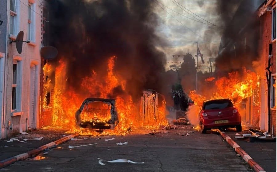 May be an image of fire