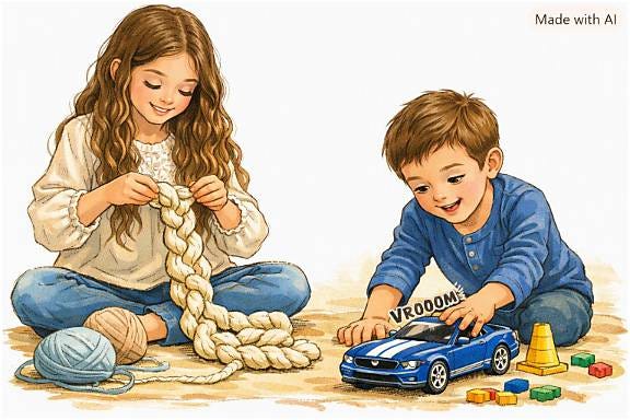Enfants jouant scène dessinée Enfants jouant scène dessinée