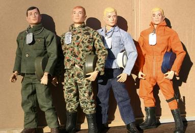 Original GI Joes, not bloody A B C or D